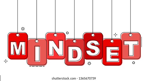 red flat line tag mindset