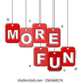 red flat line tag more fun