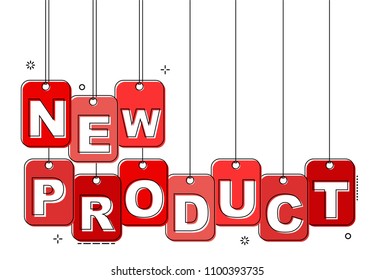 red flat line tag new product