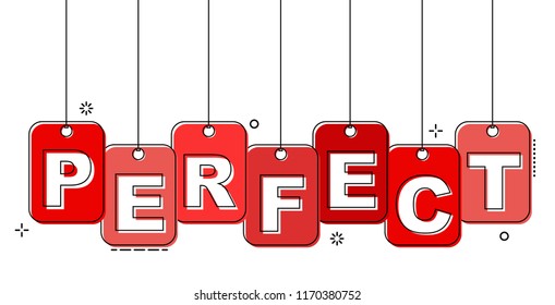 red flat line tag perfect