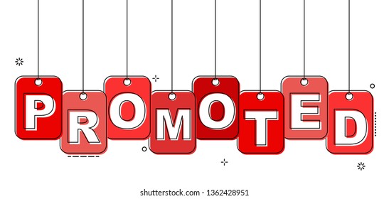 red flat line tag promoted