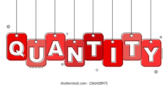 red flat line tag quantity