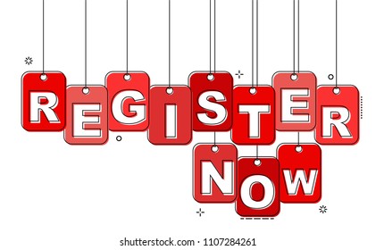 red flat line tag register now