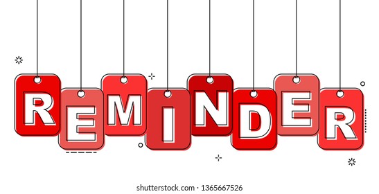 red flat line tag reminder