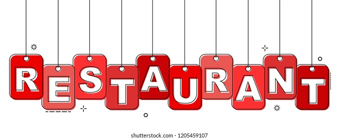 red flat line tag restaurant