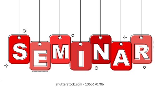 red flat line tag seminar