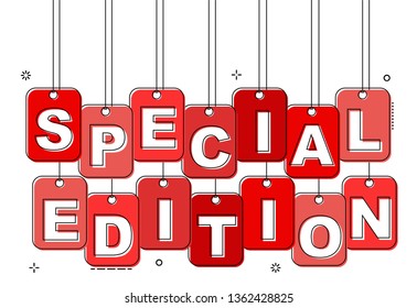 red flat line tag special edition