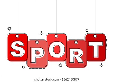 red flat line tag sport