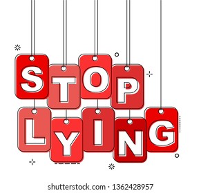 red flat line tag stop lying
