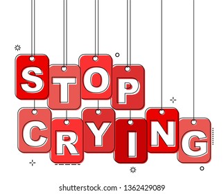red flat line tag stop crying