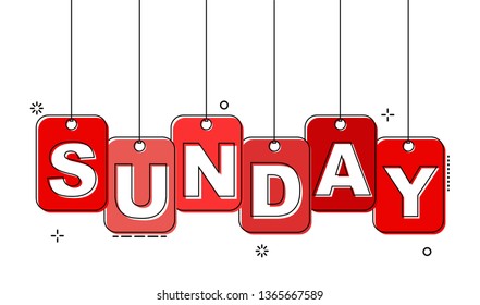 red flat line tag sunday