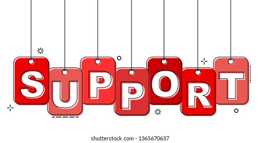 red flat line tag support
