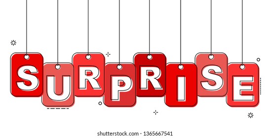 red flat line tag surprise