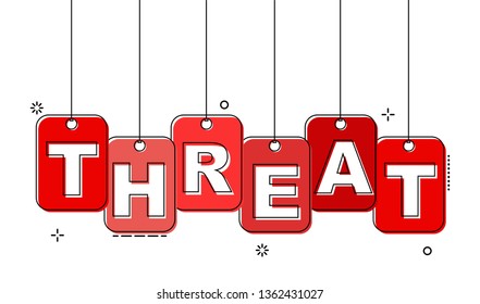 red flat line tag threat