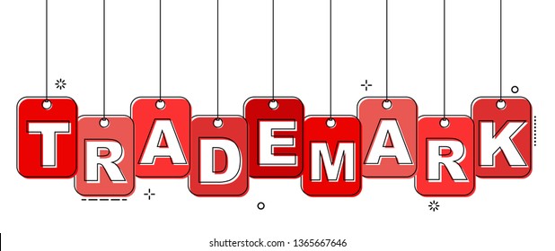 red flat line tag trademark