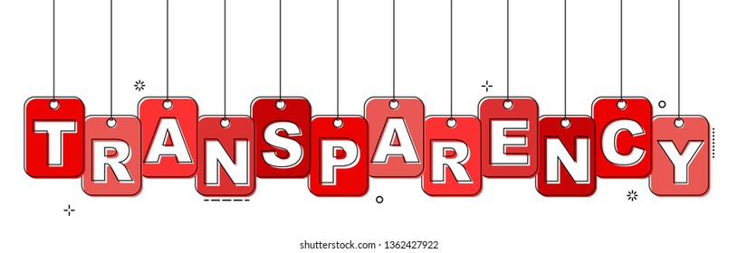 red flat line tag transparency