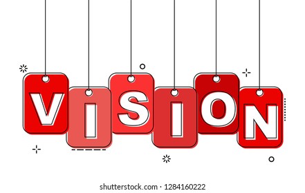 red flat line tag vision