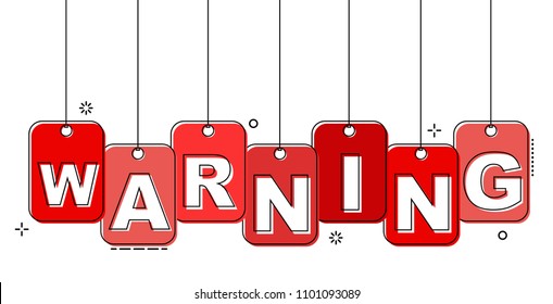 red flat line tag warning