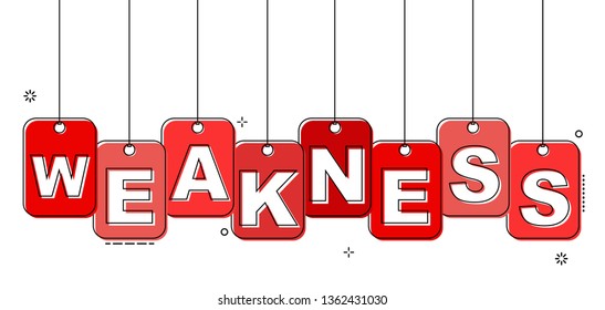 red flat line tag weakness
