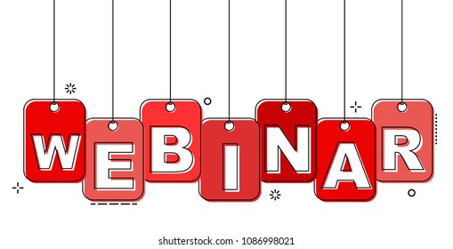 red flat line tag webinar