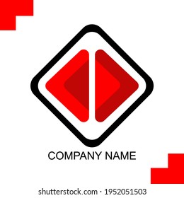 logotipo rojo plano. Iconos de diseño, símbolos, logotipos vectores de logotipo para marca de empresa