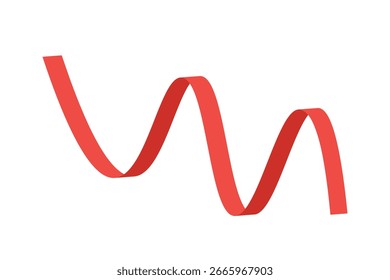 Cintas planas rojas aisladas sobre fondo blanco. Ilustración vectorial de Anuncio de cinta. Encaje de Festiva.