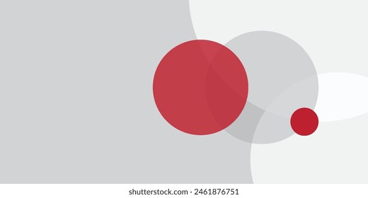Red flat shape and white fluid blob, grey liquid stain and red geometric form. Set of isolated abstract white spot with gradient or dynamic color. Background for vector
