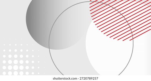 Forma plana roja y mancha líquida blanca, mancha líquida gris y forma geométrica roja. Conjunto de punto blanco abstracto aislado con gradiente o color dinámico. Fondo para tarjeta o diseño de Plantilla para flyer