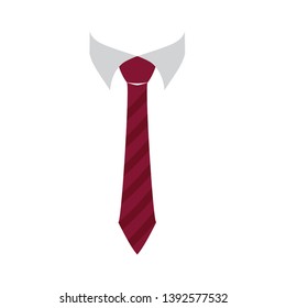 red flat tie icon sign symbol, vector, eps 10