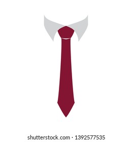 red flat tie icon sign symbol, vector, eps 10