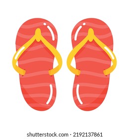 red flip flops accessories icon
