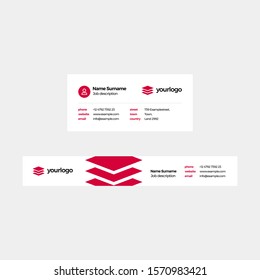 Red Floor Heating Vector Illustration Of Corporate Email Signature Design