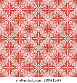 fondo de patrón ininterrumpido con motivos florales rojos abstractos, tela de estilo primaveral estilo étnico oriental decorativo.