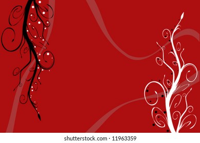 Fondo floral rojo