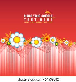 Red floral background