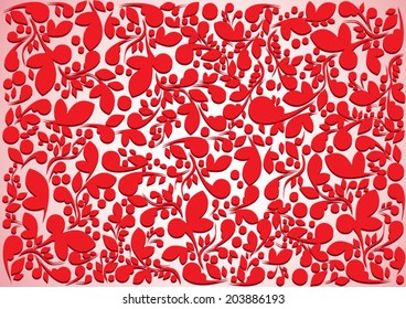 red floral background