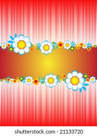 Red floral background