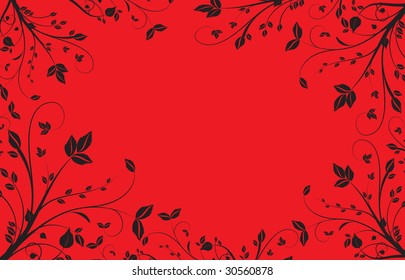 Red floral background