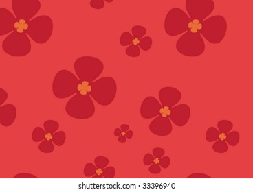 Red floral background