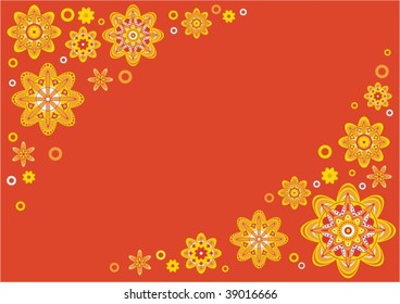 Red floral background