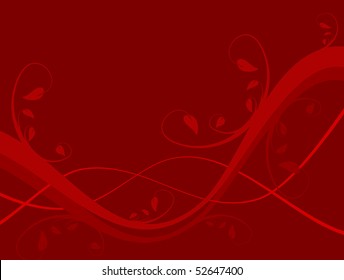 A red floral background with a red floral design on a darker background