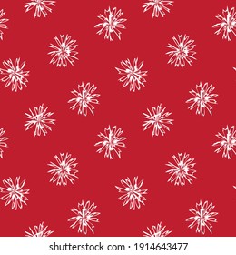 Red Floral brush strokes seamless pattern background for fashion prints, graphics, backgrounds and crafts
