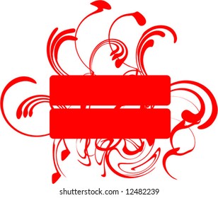 red floral frame