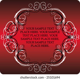 red floral frame