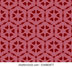 red floral on sacred geometry pattern. vector illustration. for design invitation, wallpaper, fabric