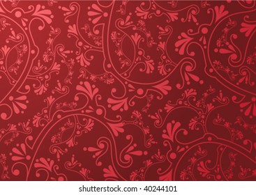 red floral ornament background