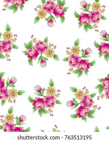 
red floral pattern
