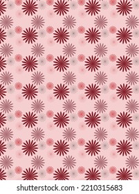Red floral pattern background design 