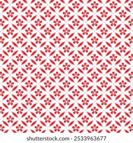 Red floral pattern on a white background. Chinese pattern background design