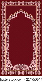 red floral pattern prayer rug